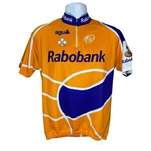 AGU Italia Rabobank Cycling Jersey Men’s Size Large Italy Bike Shirt S/S